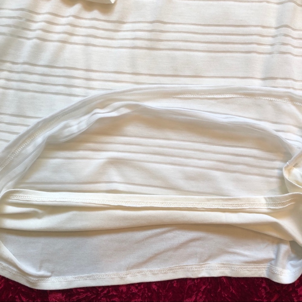 AB Studio 3/4 Sleeve Sheer Overlay Top - Picture 3 of 8
